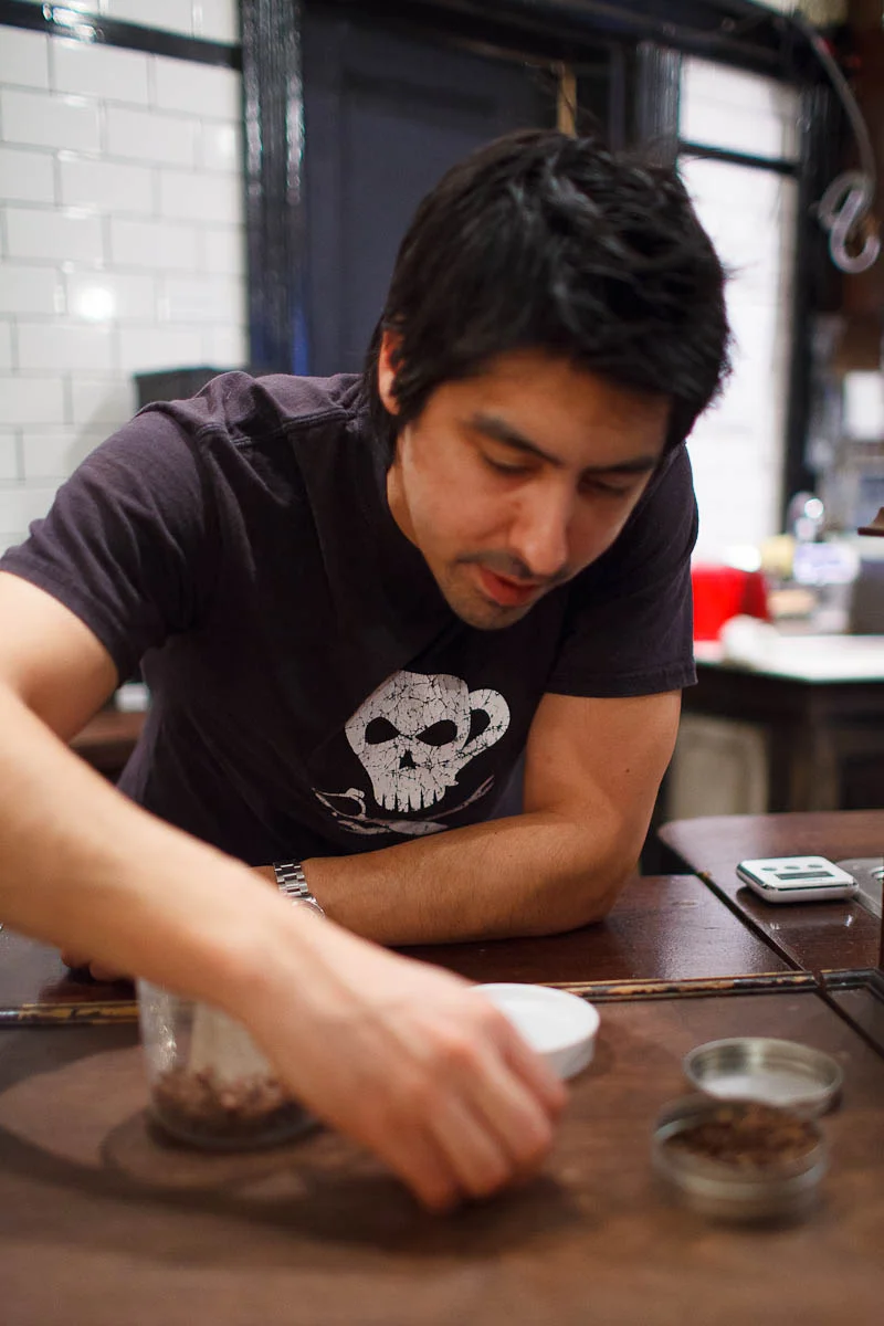 Portrait of barista/co-owner Rich Nieto
