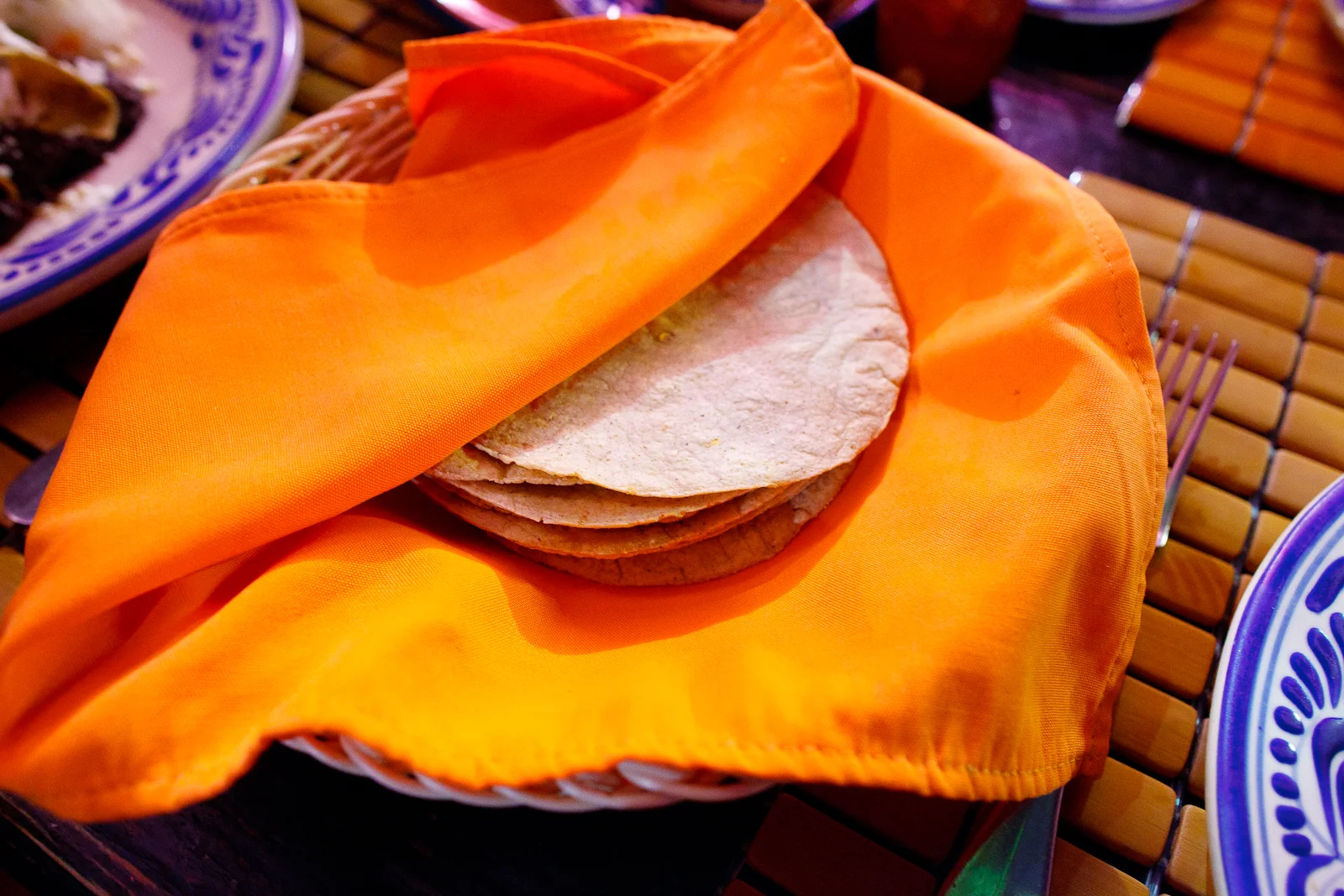 Tortillas recien hechecitas (Fresh corn tortillas)