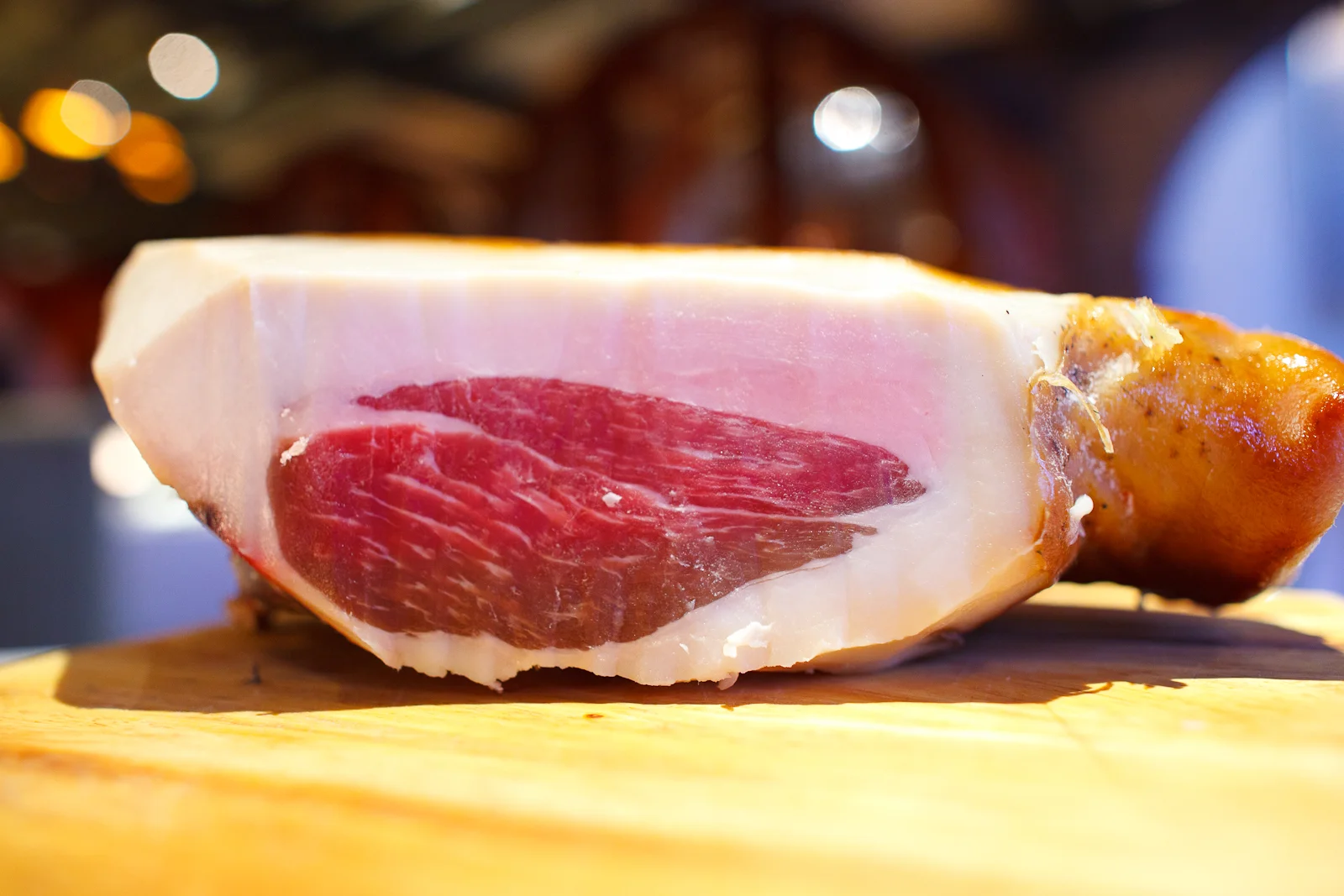 Snacks 3: Ossabaw ham aged at the restaurant, interior fat