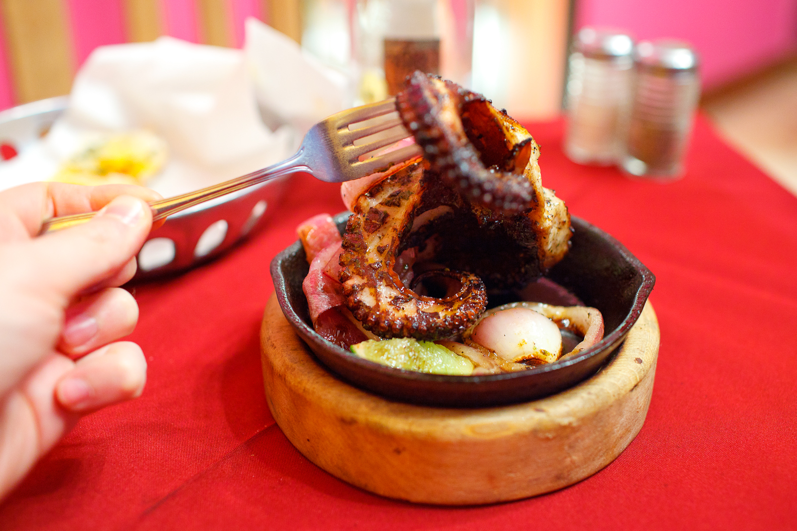 An entire roasted octopus ($150 MXP)