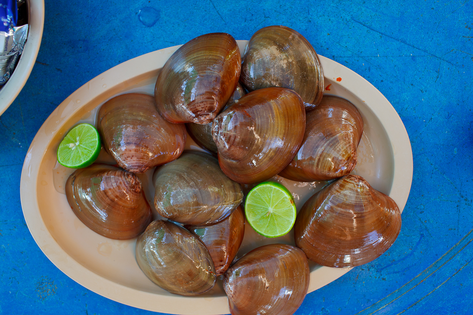 Plate of chocolate clams