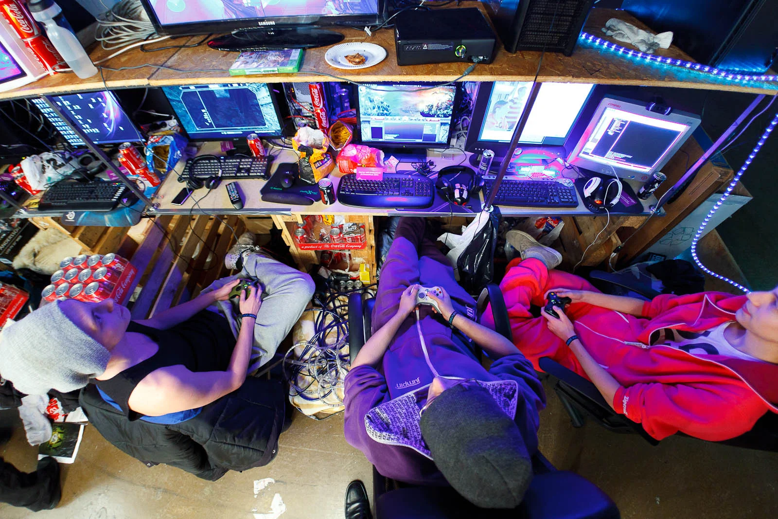 X-Box gaming in jump suits