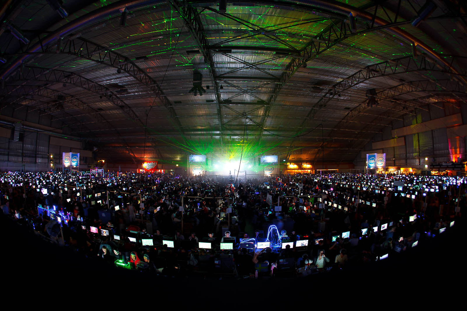 Hall D on the second night, 12,280 computers