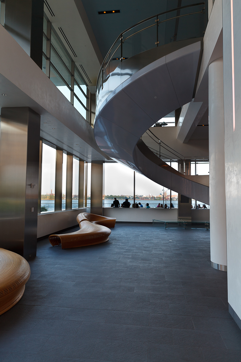 Interior of the Alexandria Center with Riverpark in the back