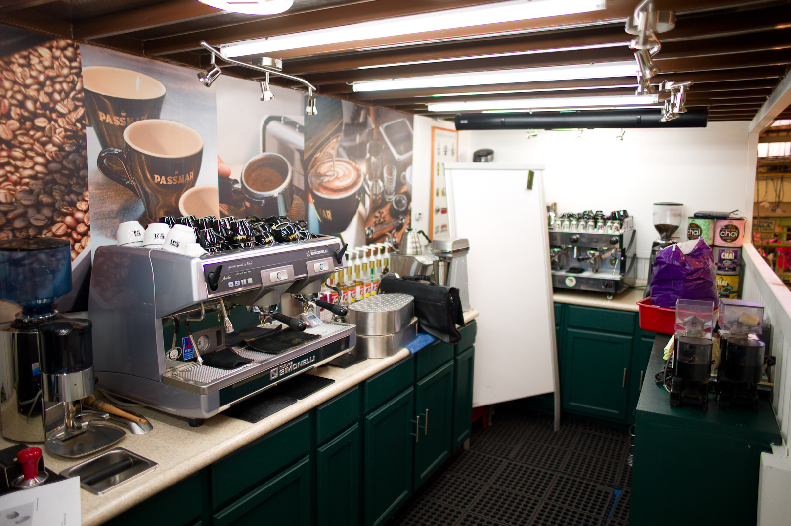 Inside the Coffee lab at Café Passmar