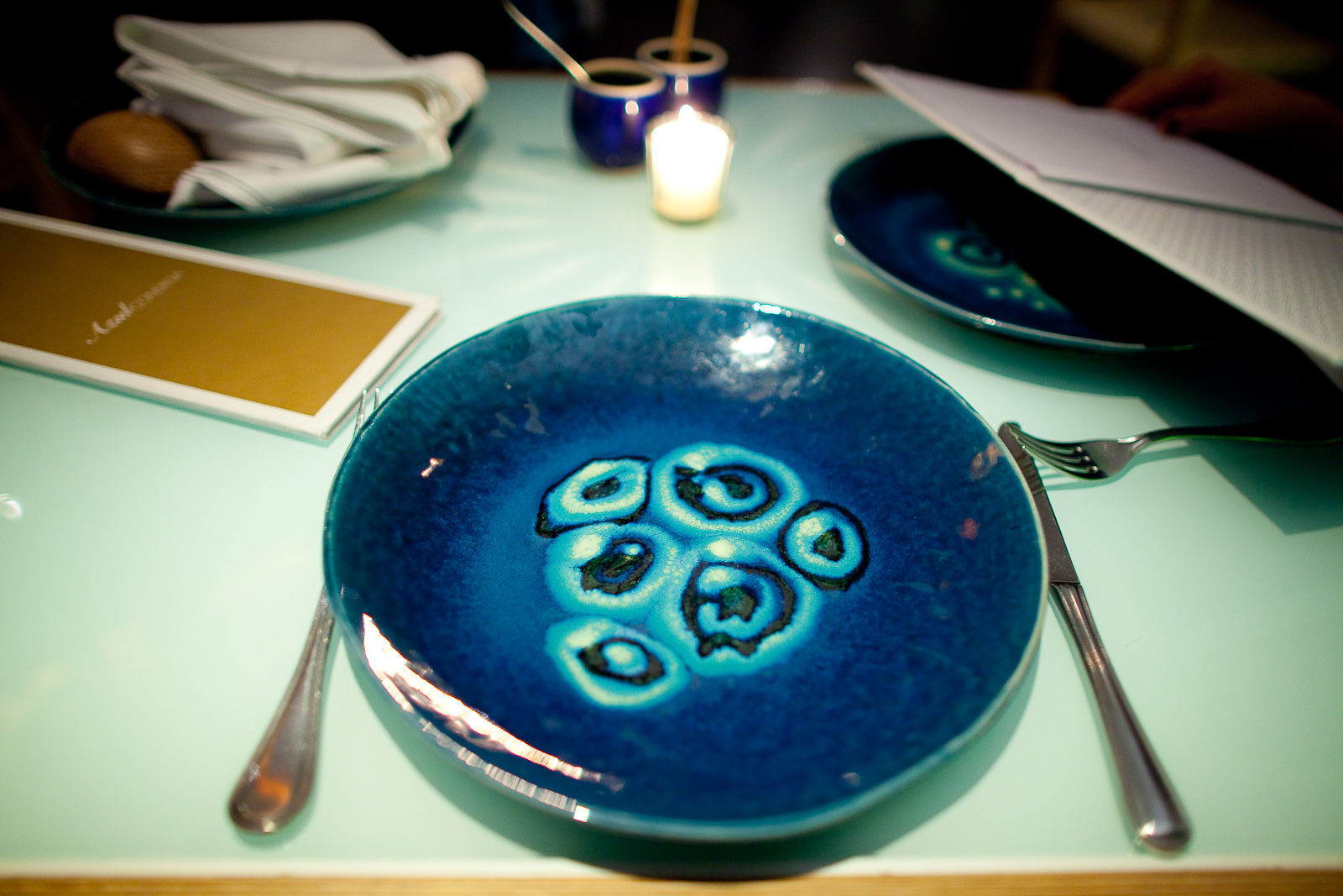 Gorgeous handmade dishware: turquoise plate