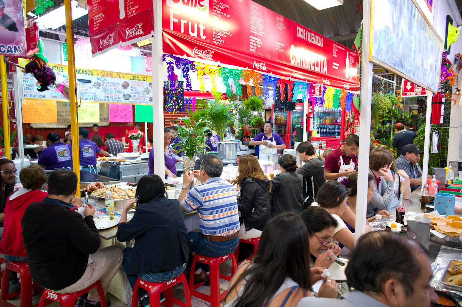 Eating in Mercado Coyoacán