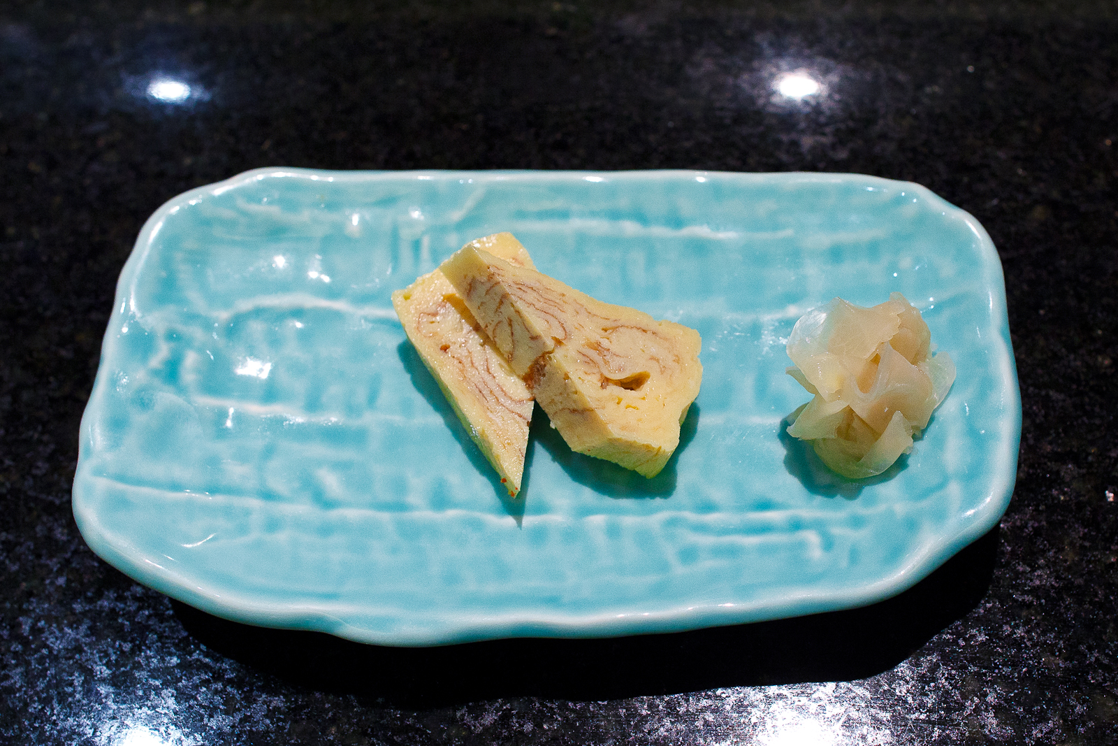 Tamago sashimi (sweet egg)