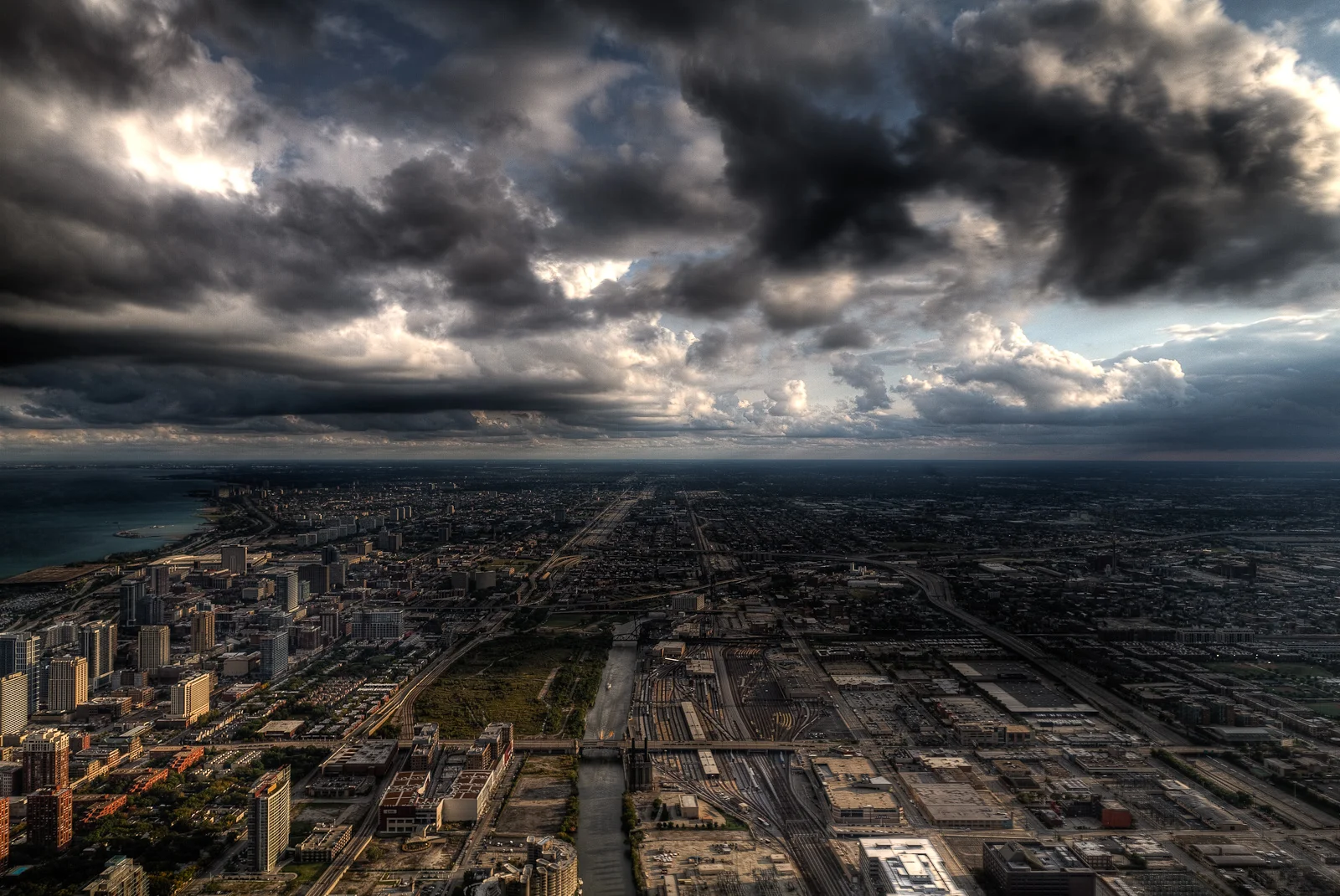 Southern view of Chicago and Lake Michigan