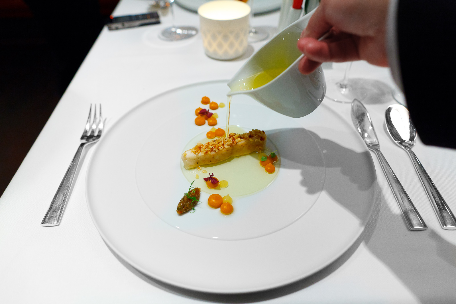 4th Course: Turbot - sweet, sour, salty, and spicy, by Christian Bau