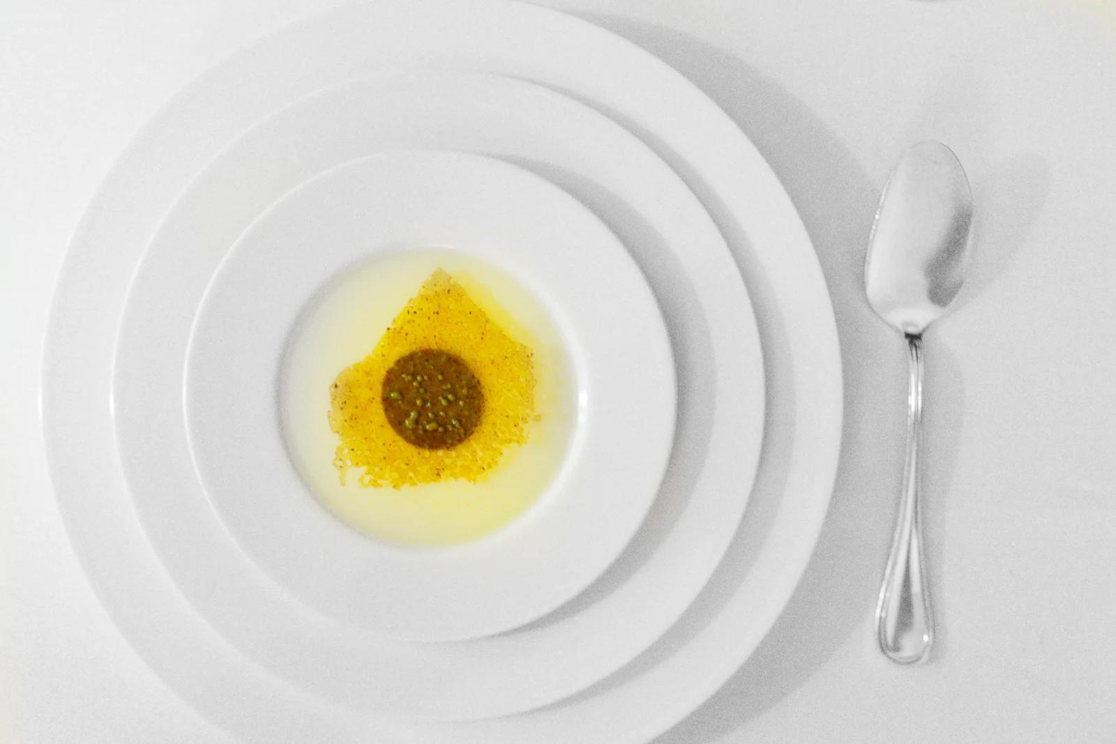 4th Course: Royale di aglio al pistacchio