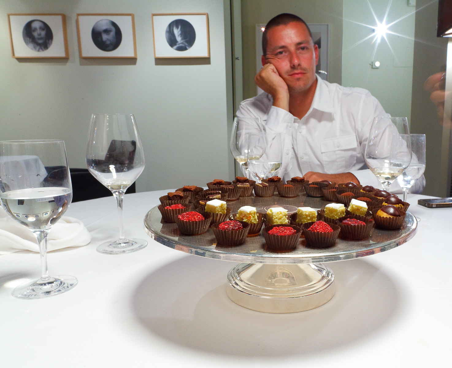 Chef Curtis Duffy after a long meal at Osteria Francescana