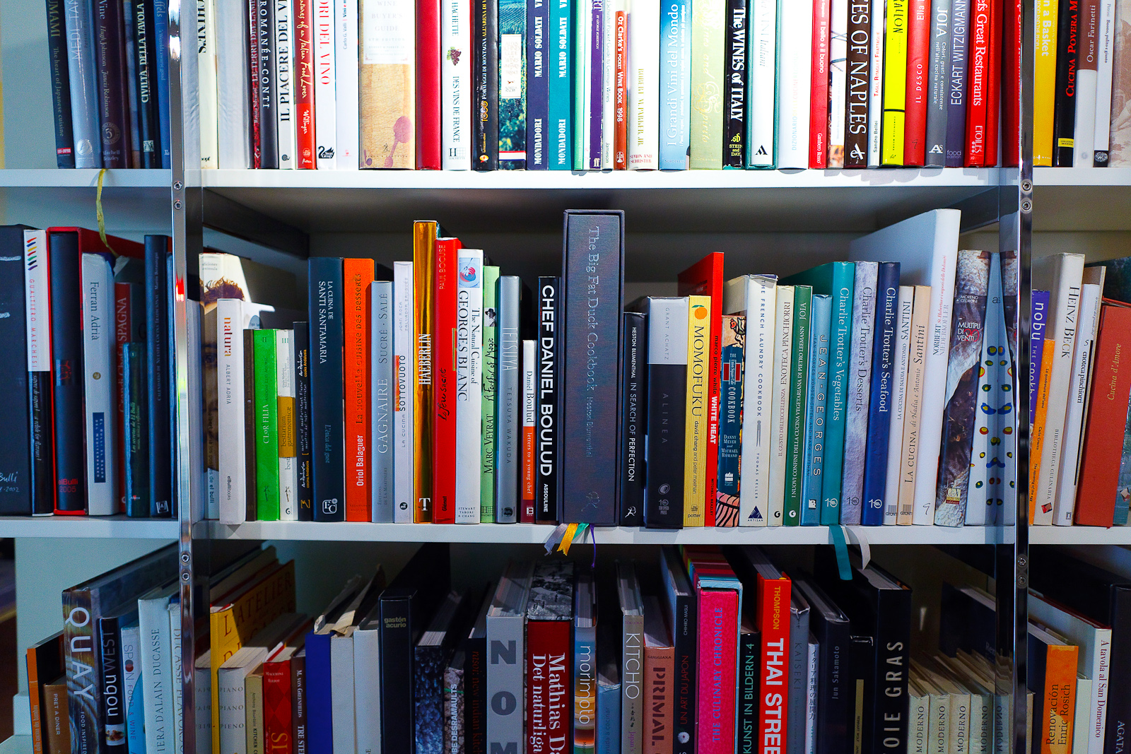 Book shelves at Osteria Francescana