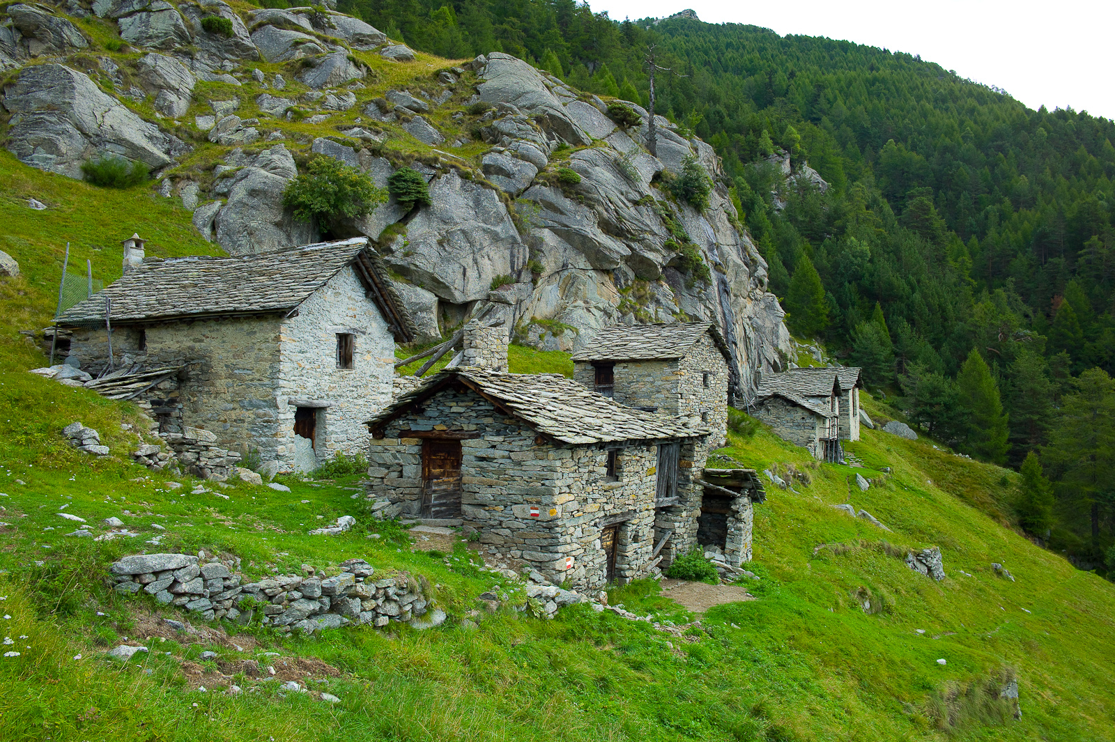 Haylofts in the mountains