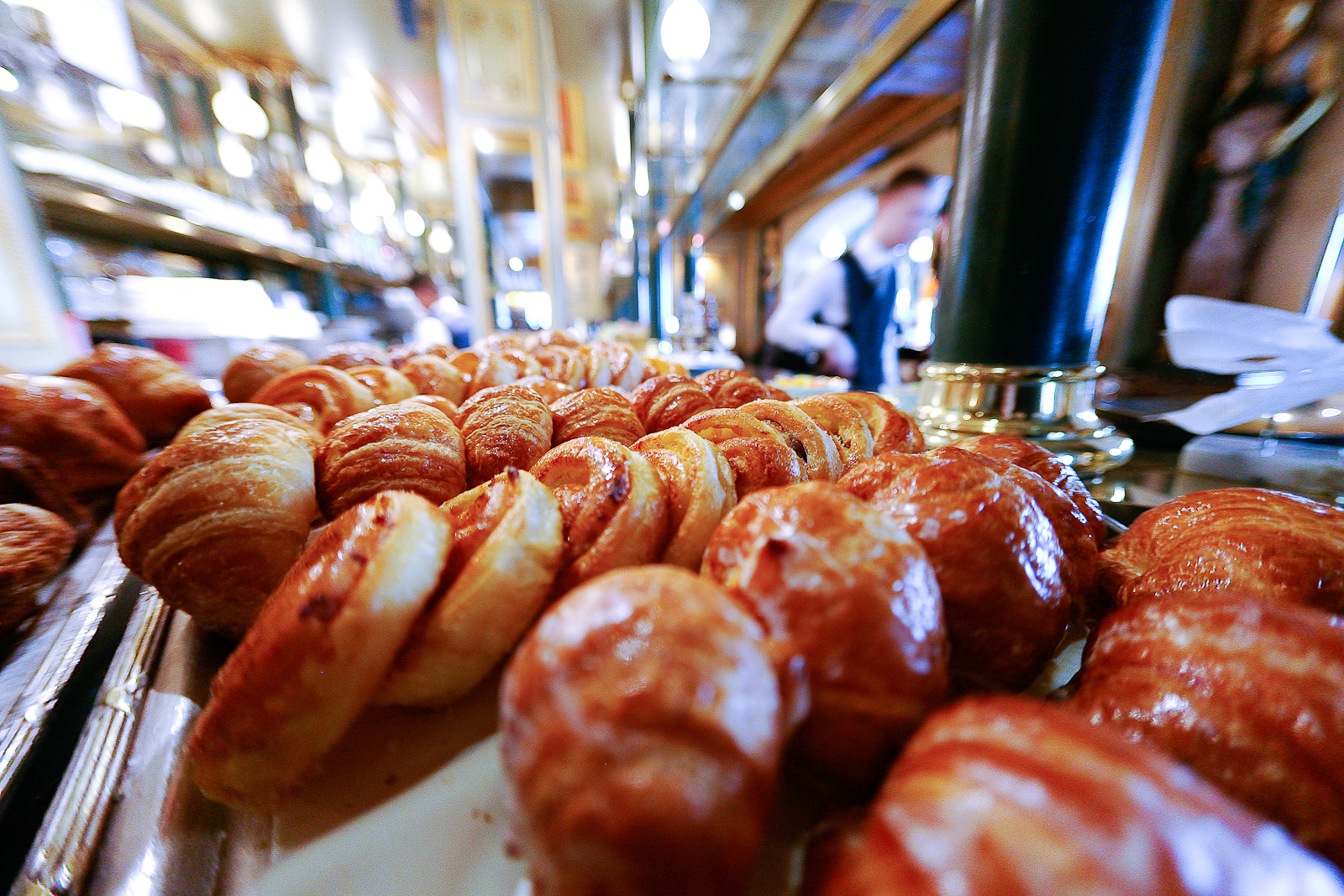 Fresh croissants and pains au chocolat