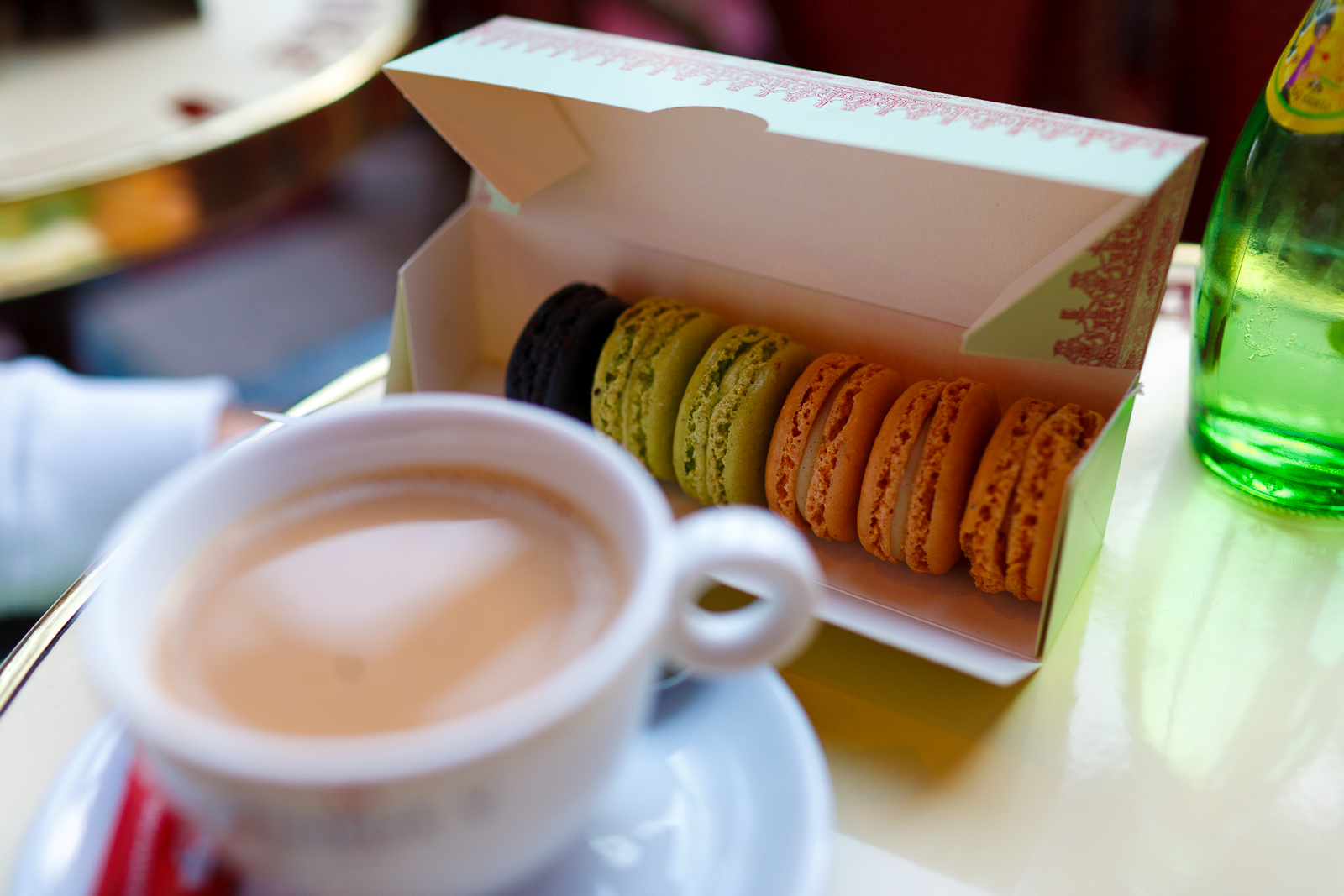 Macarons and coffee