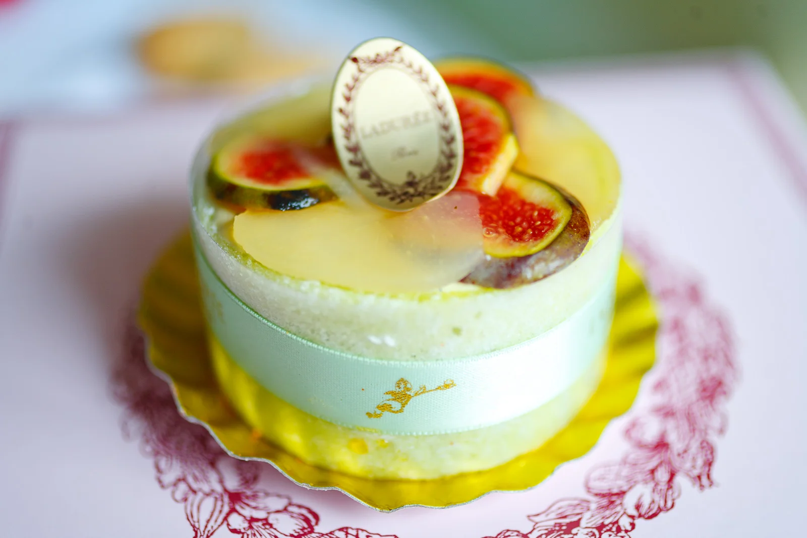 Charlotte poire et figue (pear and fig custard tart)