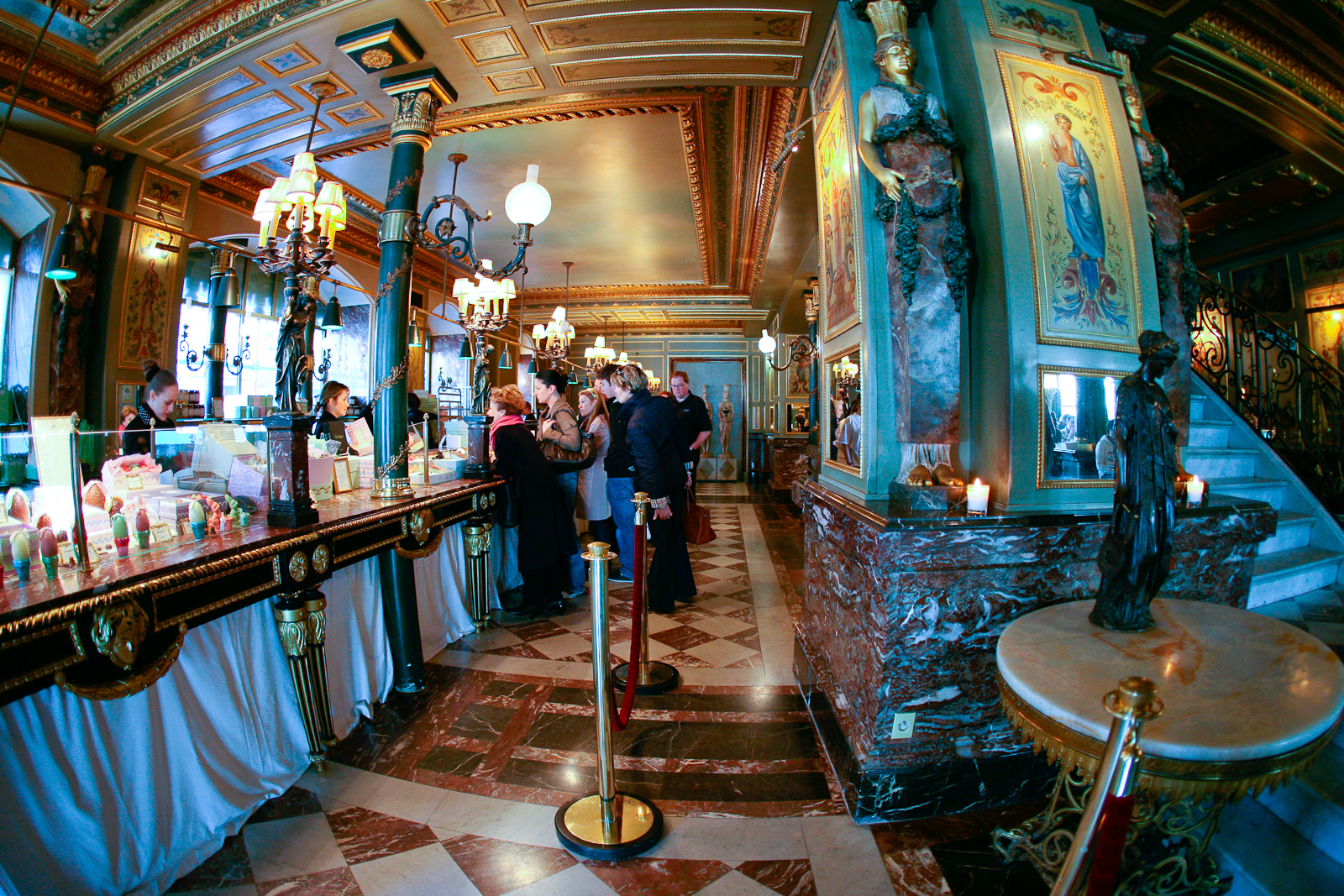 Interior of Ladurée, Champs Élysées