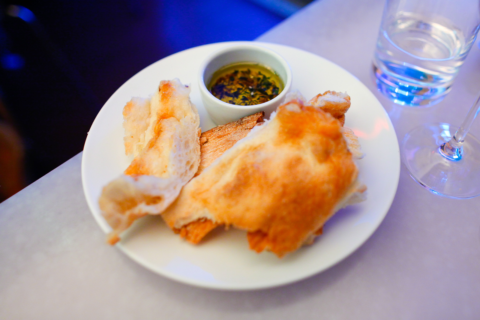 House flatbread with spiced olive oil