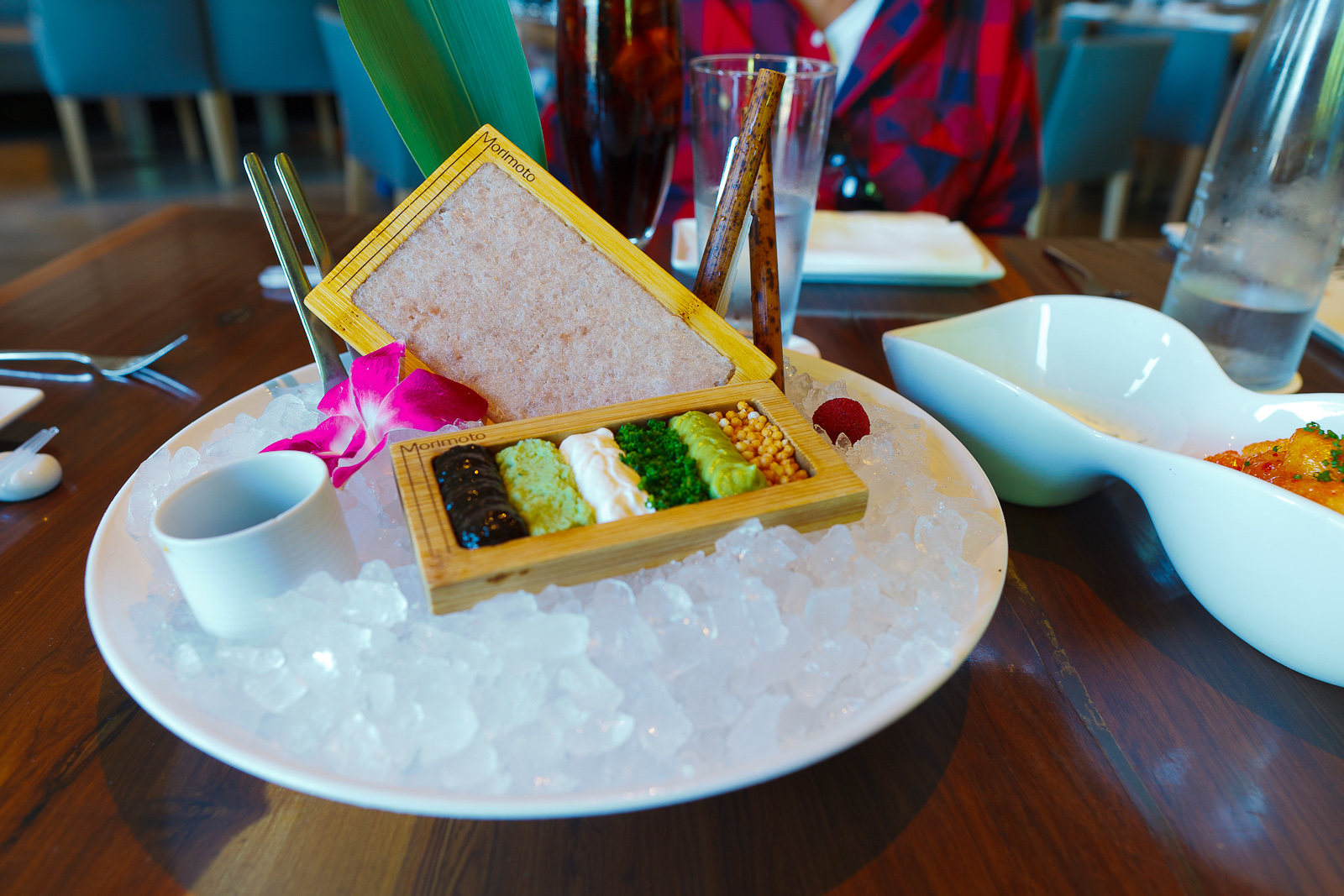 Hamachi tartare - wasabi, nori paste, sour cream ($23)