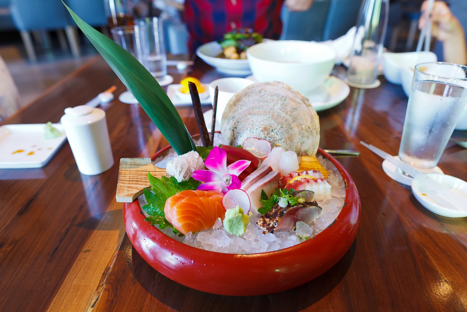 Assorted sashimi - salmon, hamachi, hamachi belly, octopus, Japanese mackerel, sea bream