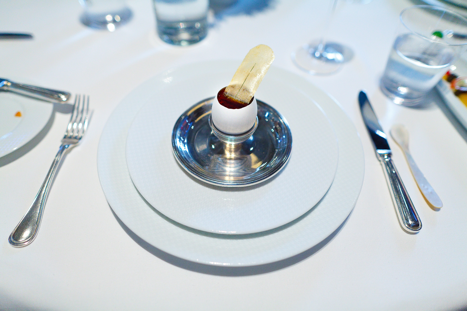 Additional Course: Thomas Keller Egg Custard - White Truffle Oil Infused Egg Custard with Black Truffle Ragoût