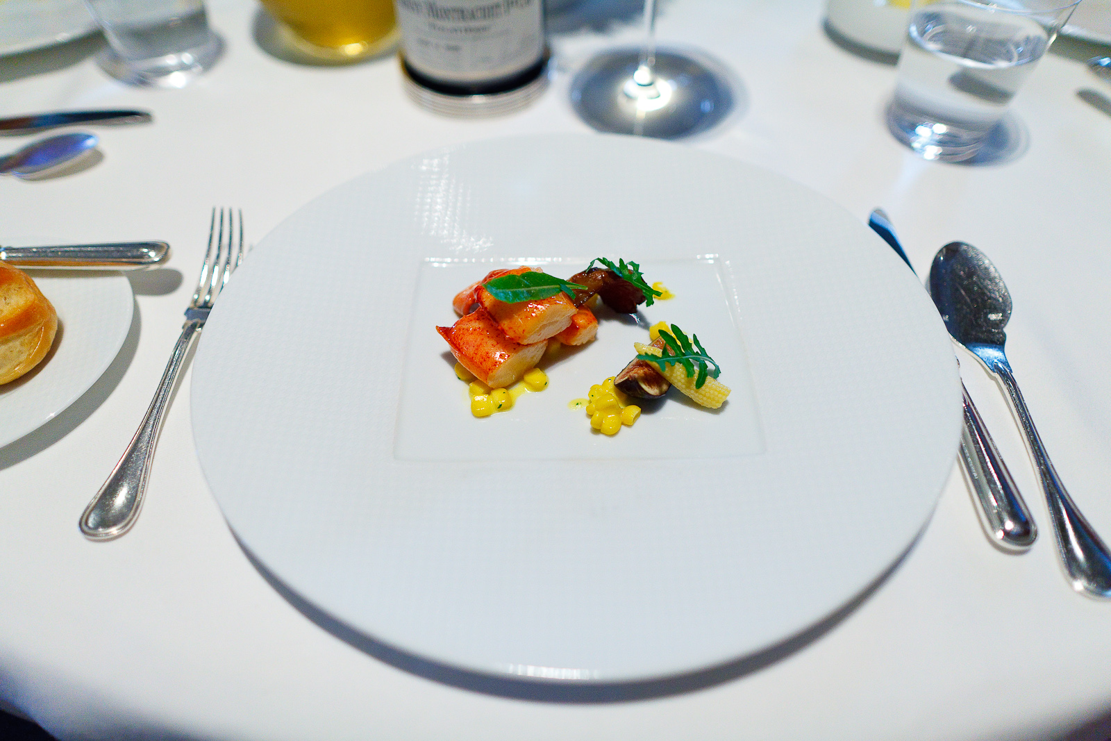 5th Course: Sweet Butter-Poached Maine Lobster Tail, Fennel Bulb, Mission Fig, Marcona Almonds and Aged Balsamic Vinegar