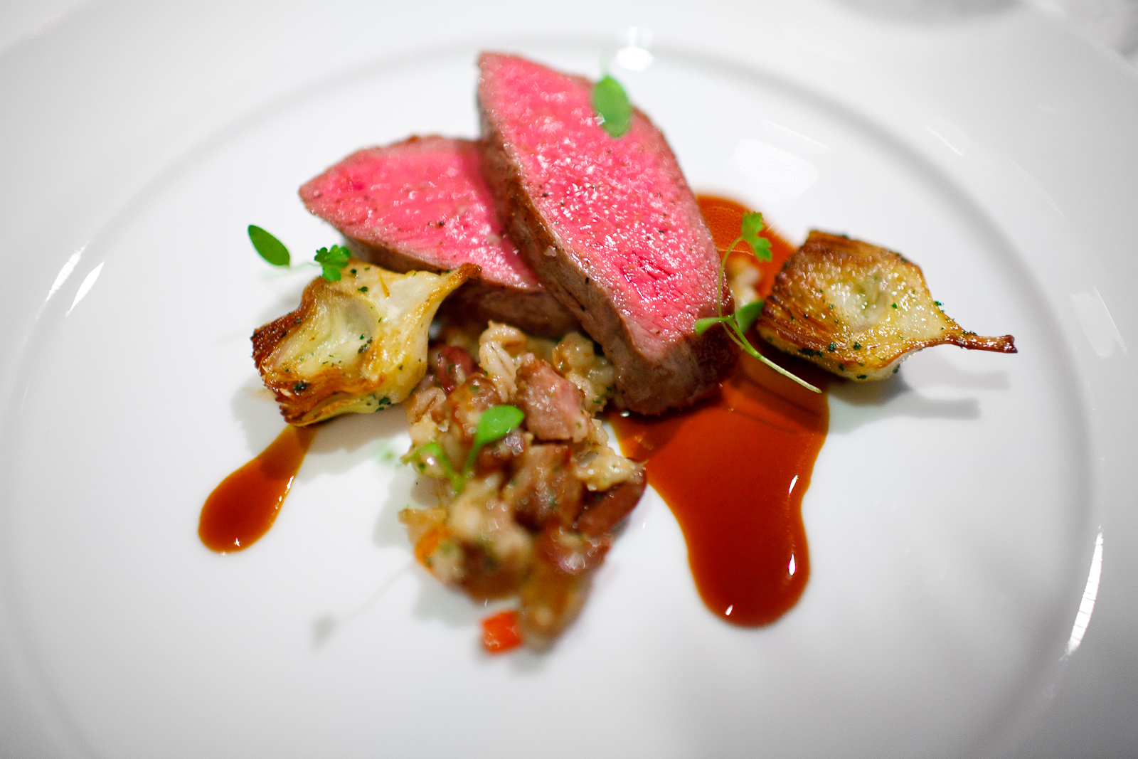 10th Course: Rib-eye of Elysian fields farm lamb