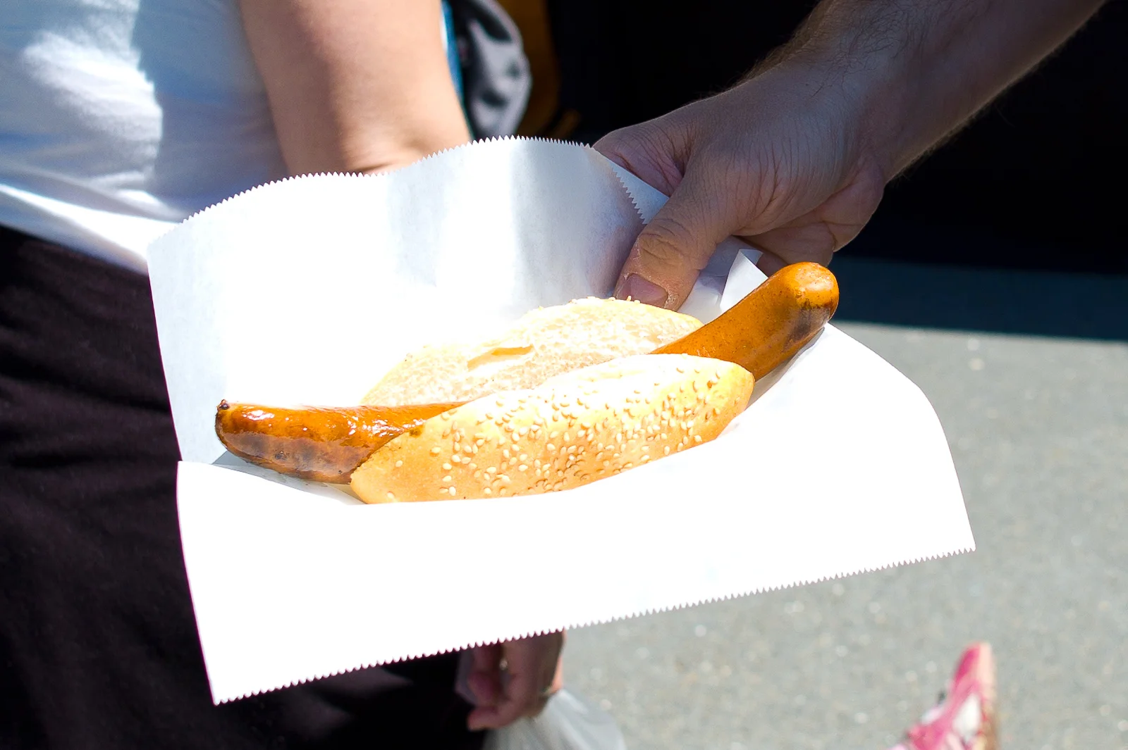 4505 Bacon-studded hot dog ($5)