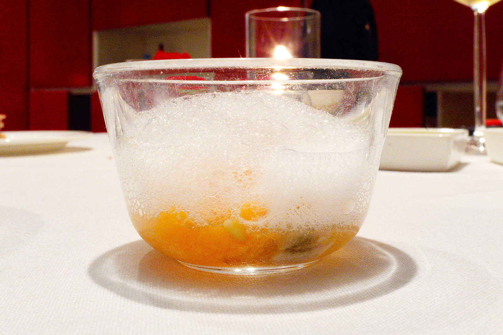 Amuse bouche: Melon and clam