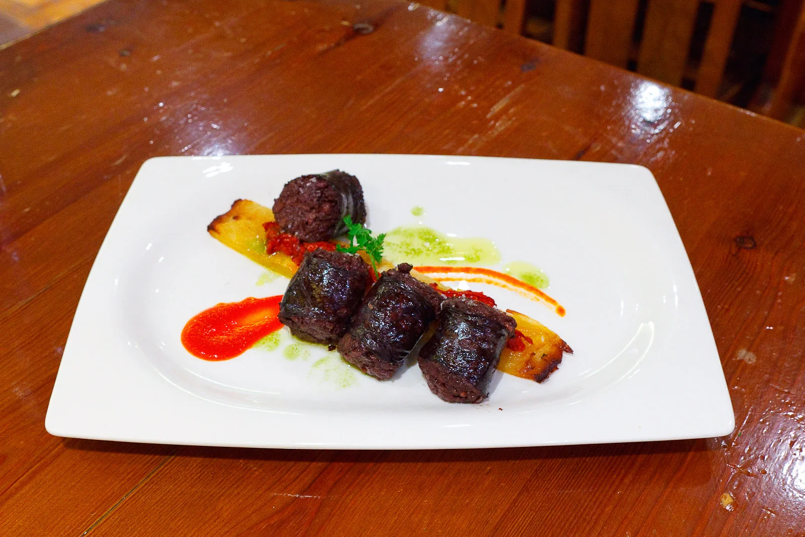 Grilled black sausage from Alava "Morcilla" (14€)