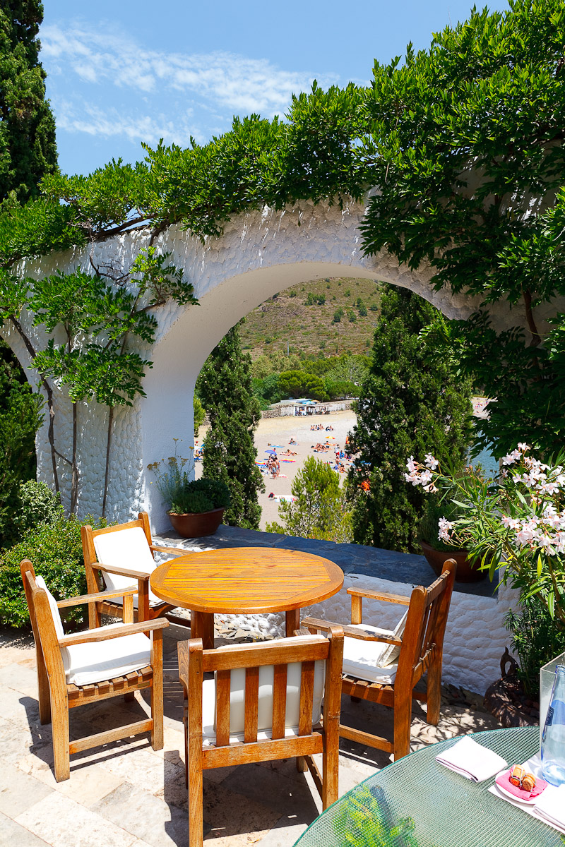 Enjoying the terrace before our meal