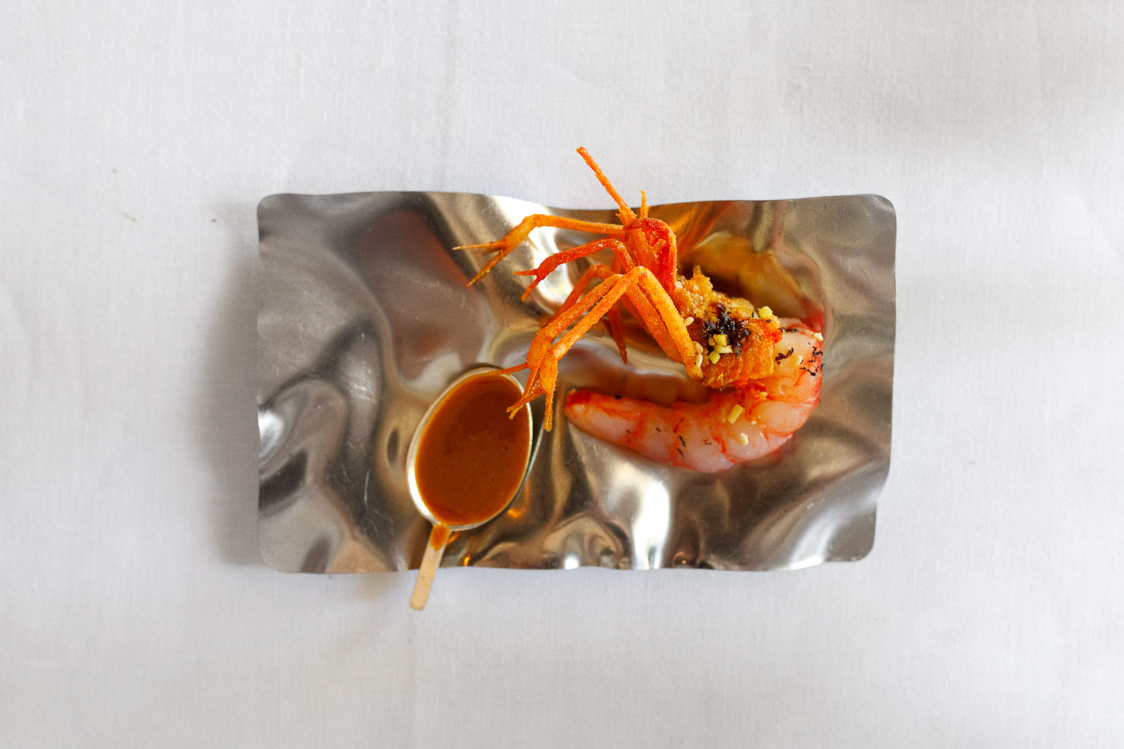 17th Course: Two cooking prawn