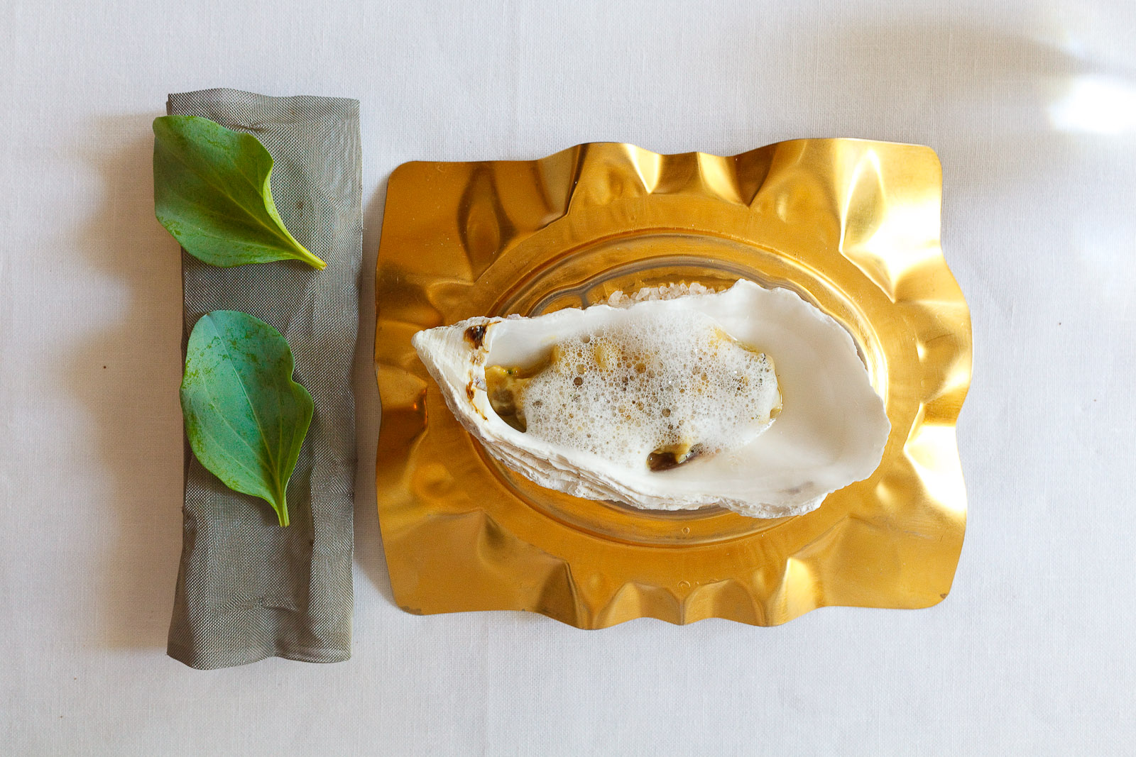 20th Course: Oysters and bone marrow tartar