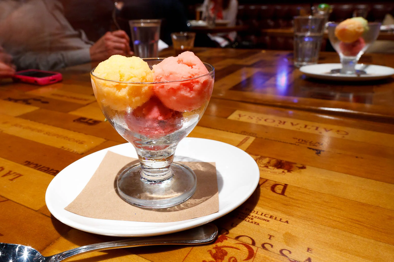 Sorbetti - blackberry, cantelope, grape