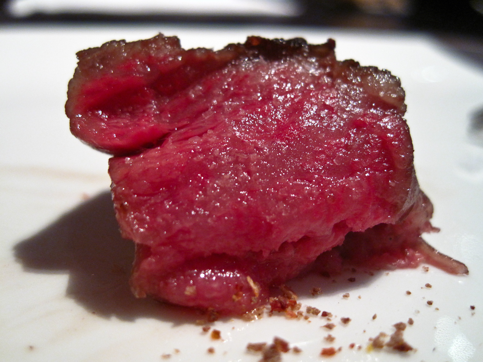 14th Course: Wagyu beef, powdered A-1, potato, chips