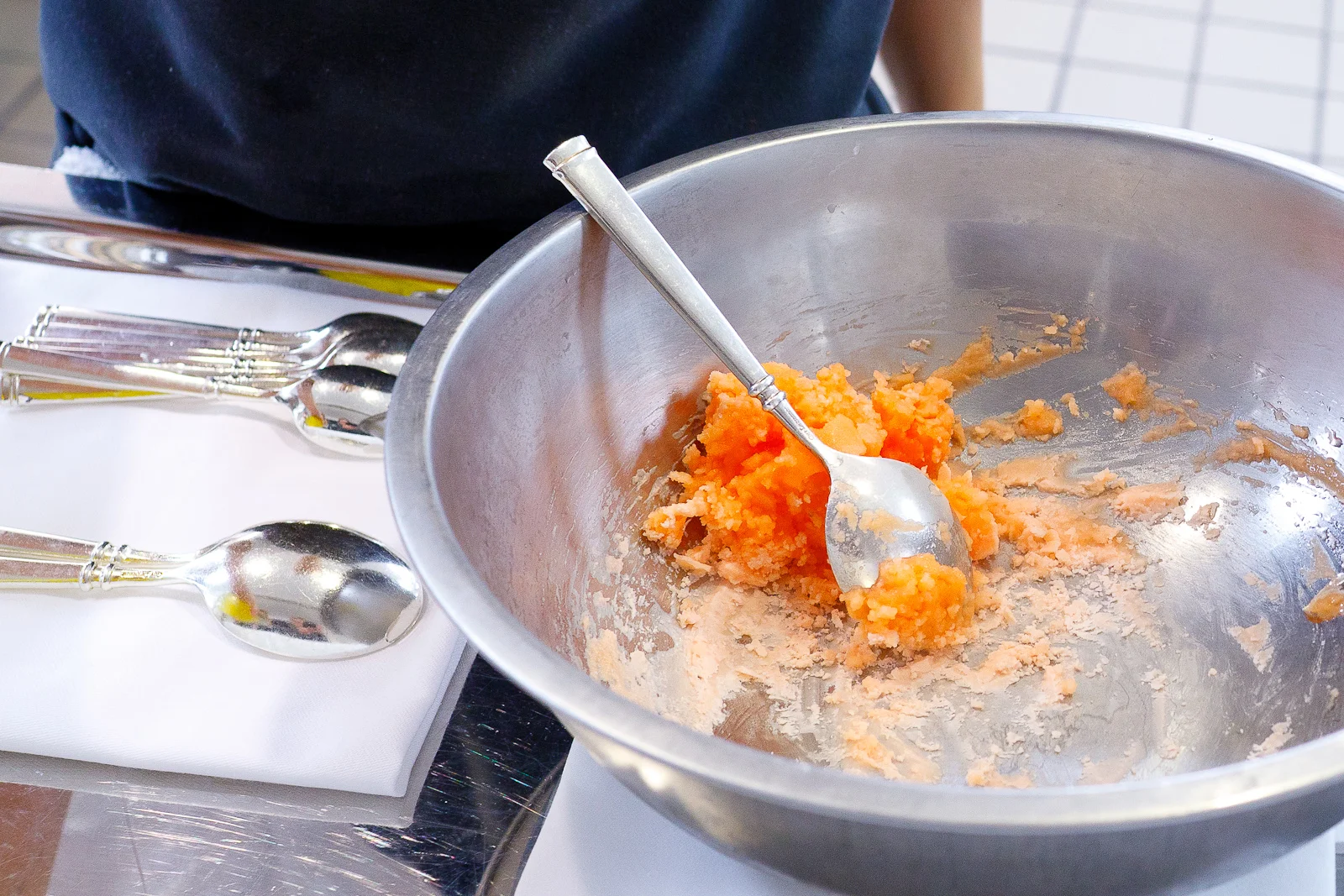 Aperol Spritz, liquid nitrogen aperol sorbet, bitter orange