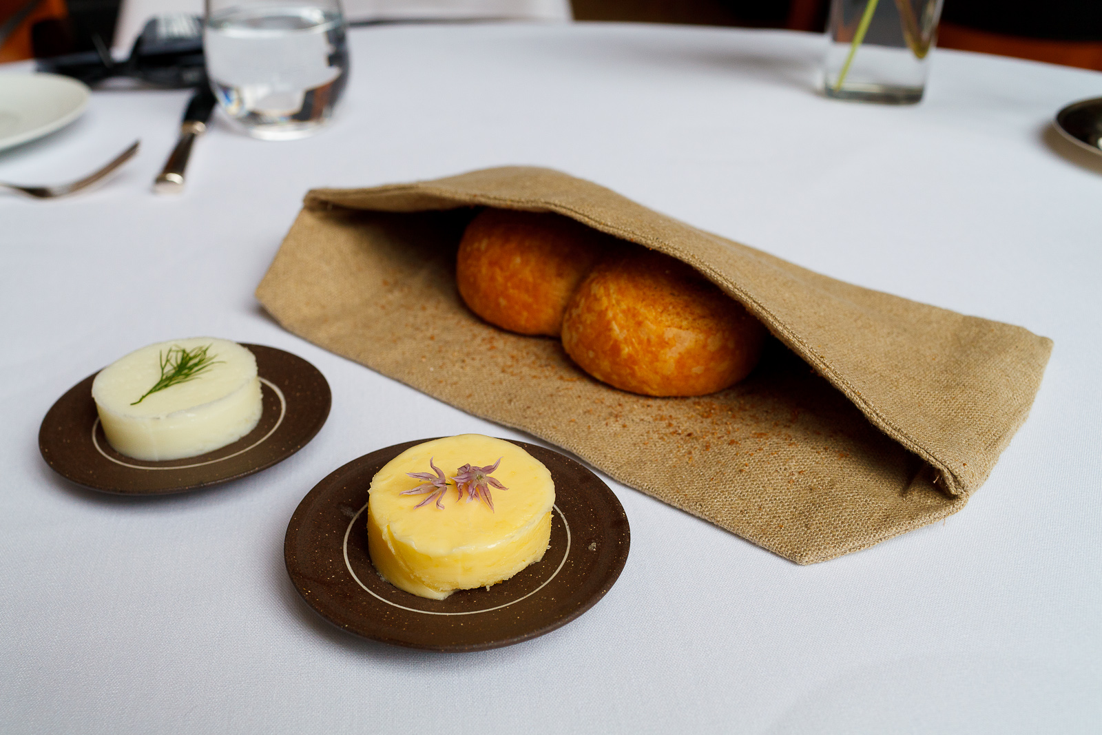 House-made bread, goat butter, cow butter