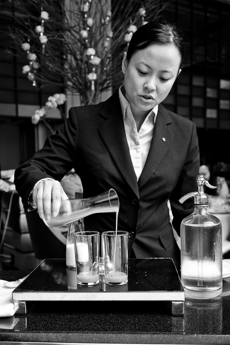 5th Course: Preparing a malted egg cream