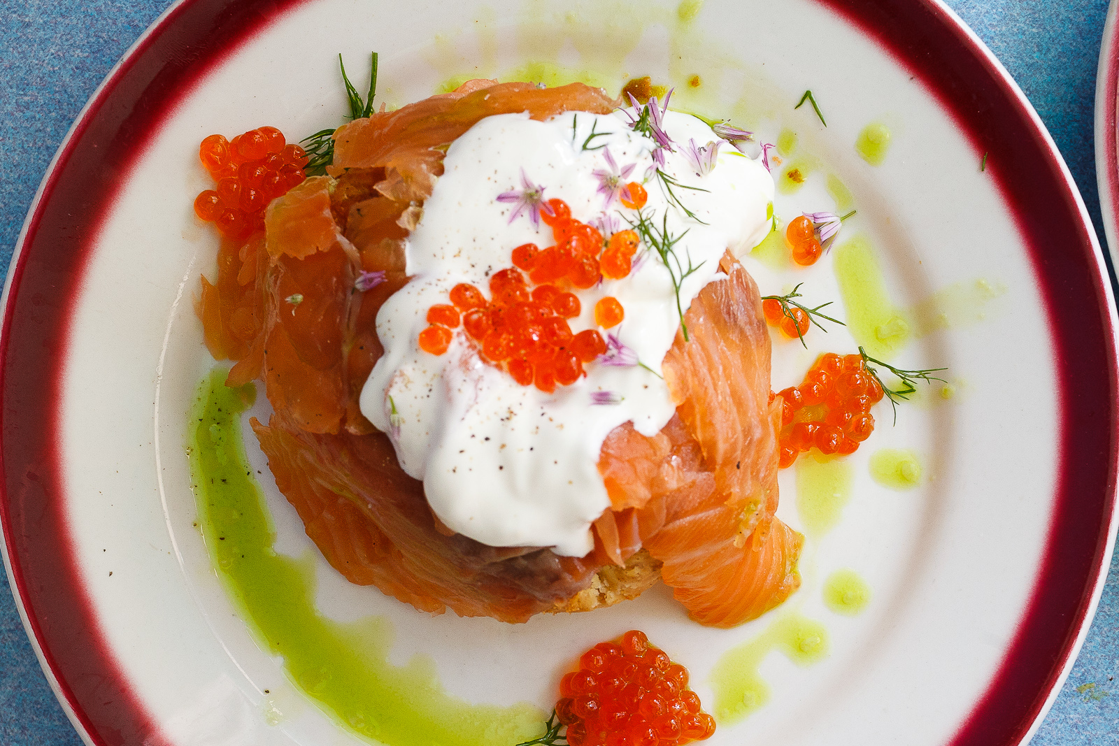 Gravlax Pie, Dill, Potatoes, Creme Fraiche ($16)