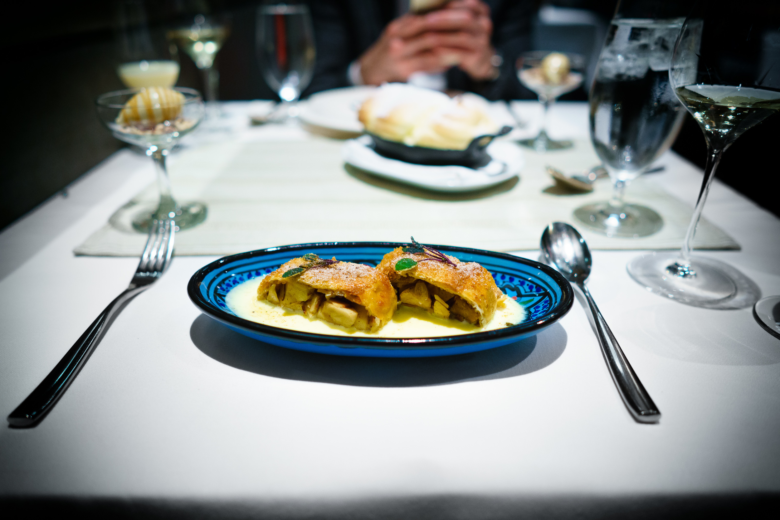 Apple strudel with clove and cinnamon