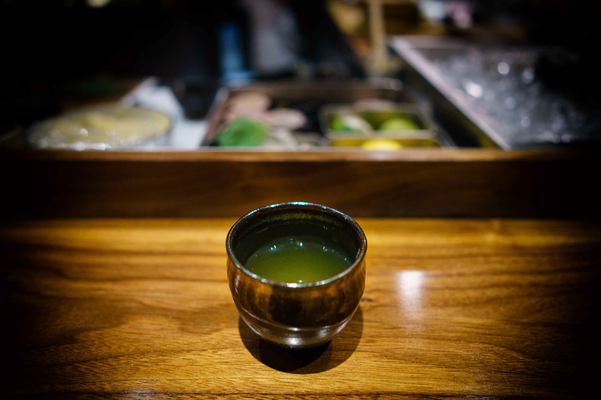 Genmai cha (toasted rice green tea)