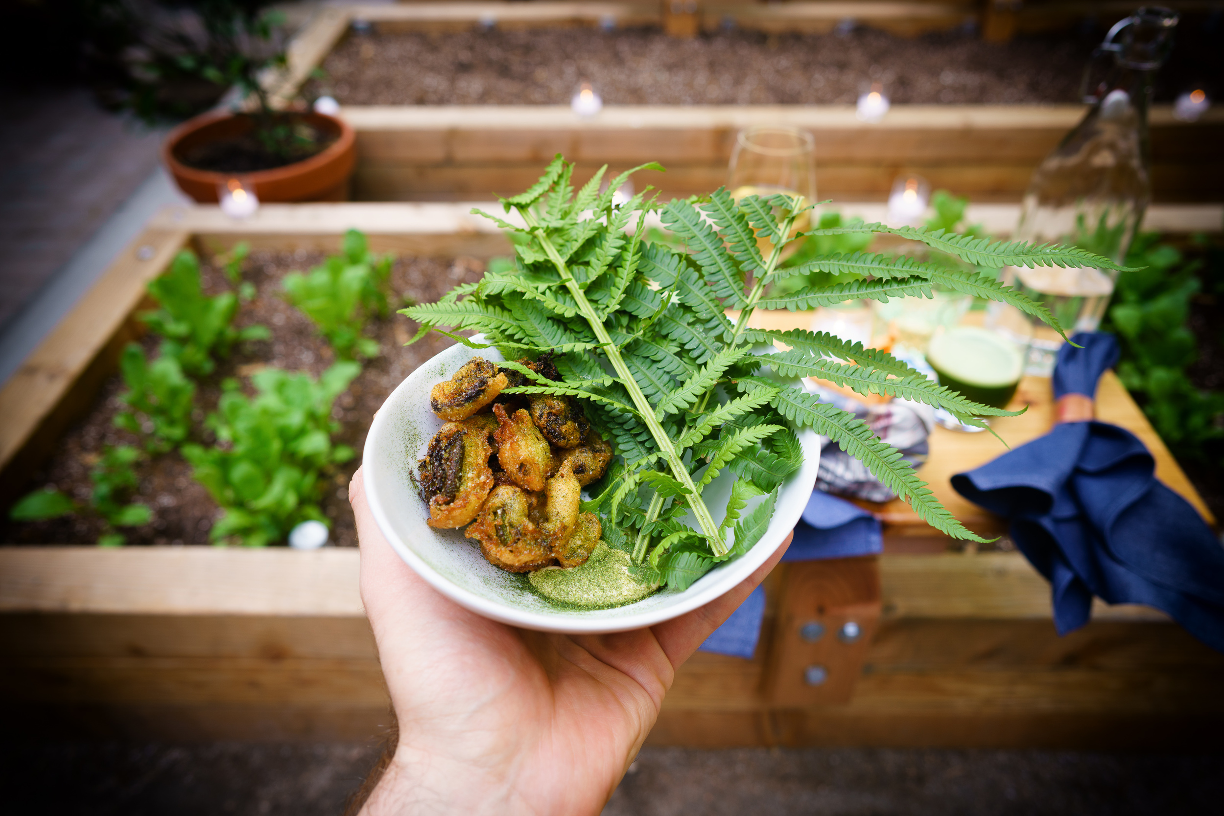 Fried Fiddlehead Ferns