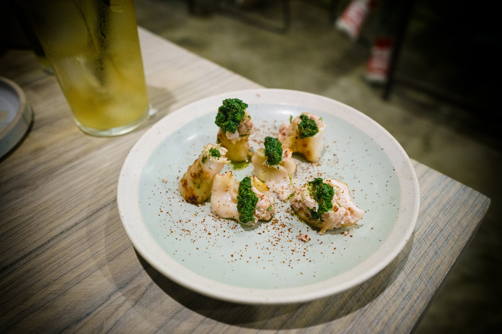 Squid, pork, shrimp, salsa verde