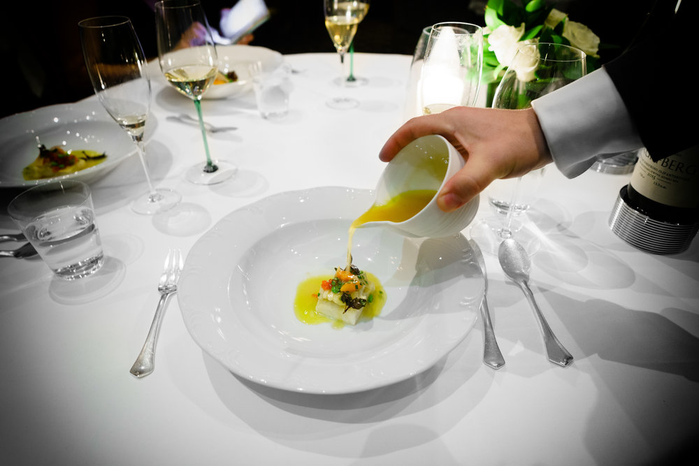 Mediterranean Turbot Poached in Minestrone, Plating