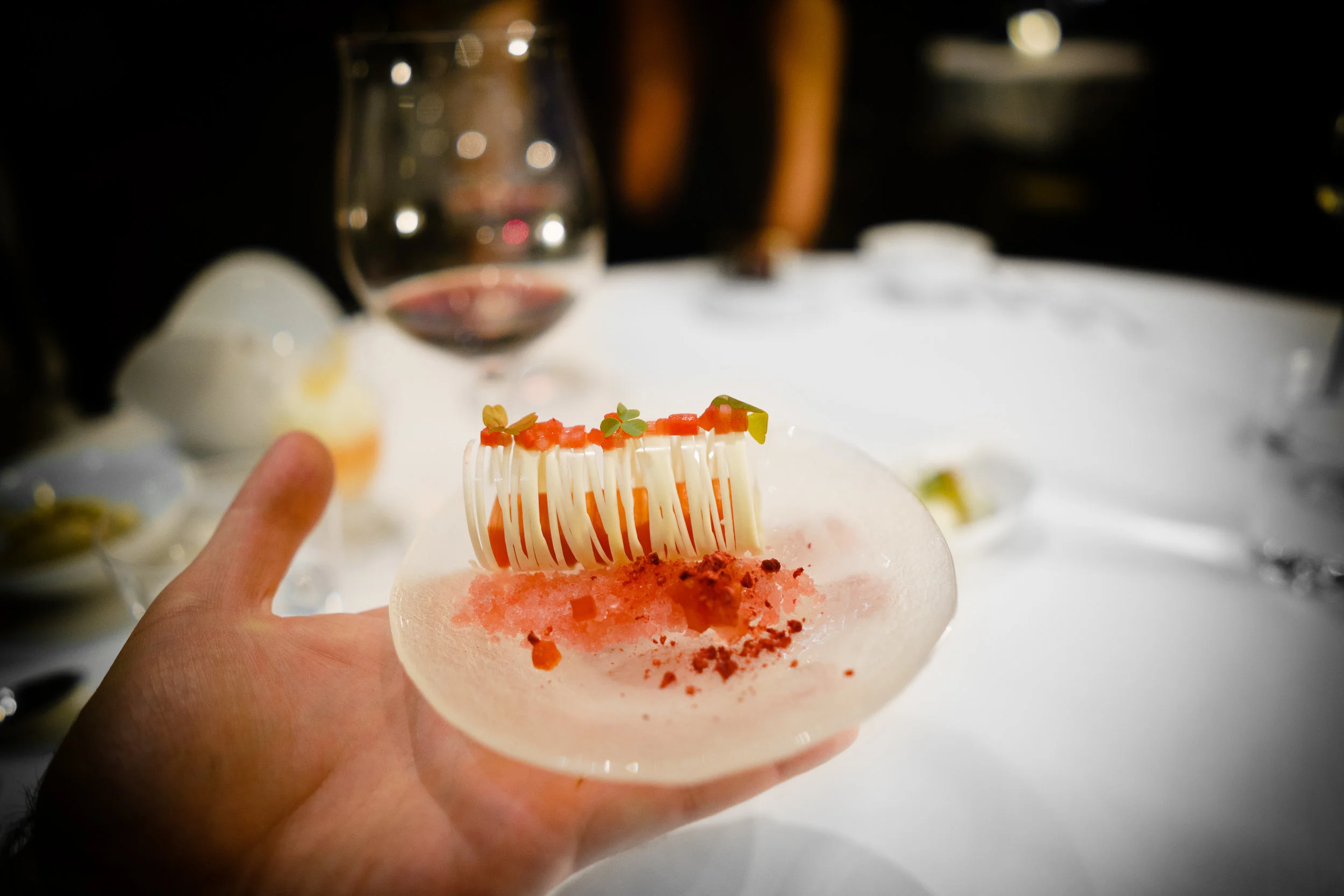 Poached Rhubarb - Greek Yogurt Mousse, Birch Syrup and Petite Sorrel