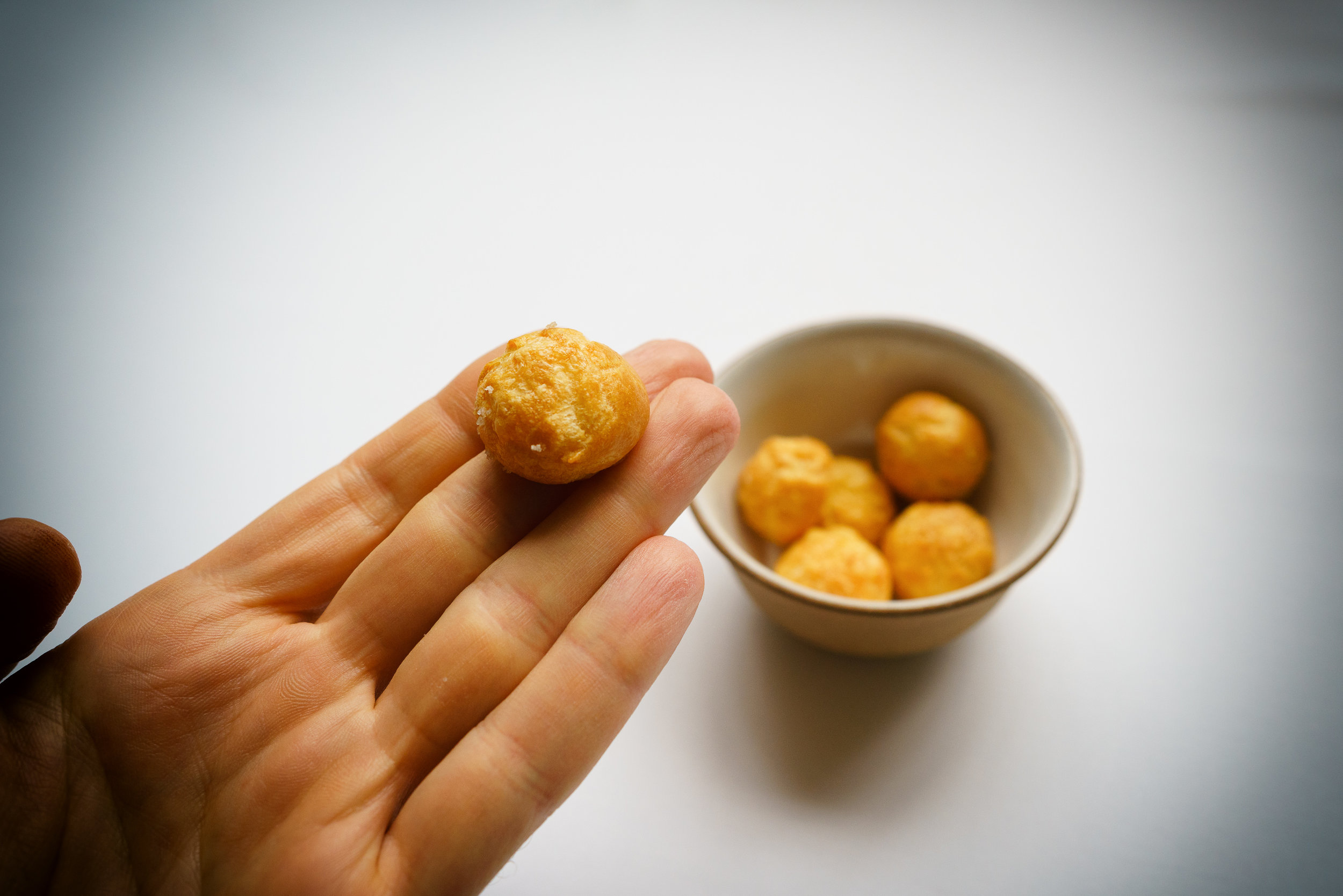 Warm gougères