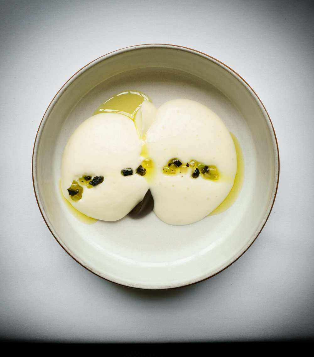 Winter in Provence: black truffle, celery root, potato and chèvre frais (2009)