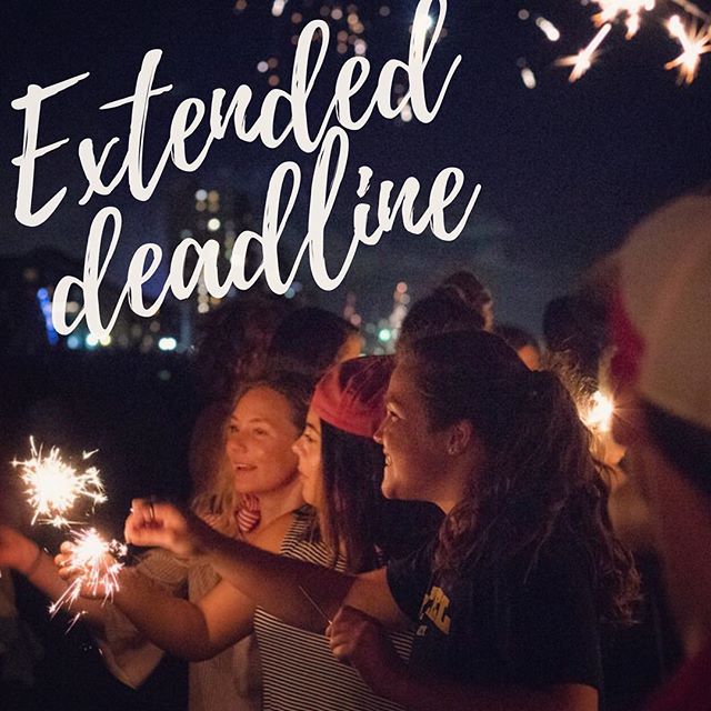 We&rsquo;ve extended the application deadline to tomorrow, April 3rd, because we still have room! If you&rsquo;re still on the fence, it&rsquo;s not too late! When in doubt, apply! 😉☀️
&bull;
Extended confirmation deadline is April 5th. #tellyourfri