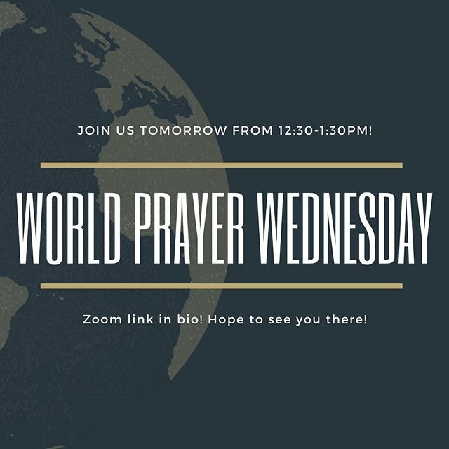 Join Brittany on Zoom tomorrow for our first ever World Prayer Wednesday! 🌎 We&rsquo;re so excited to pray for what God is doing in our world and encourage one another! Spread the word! ☺️
(link in bio)